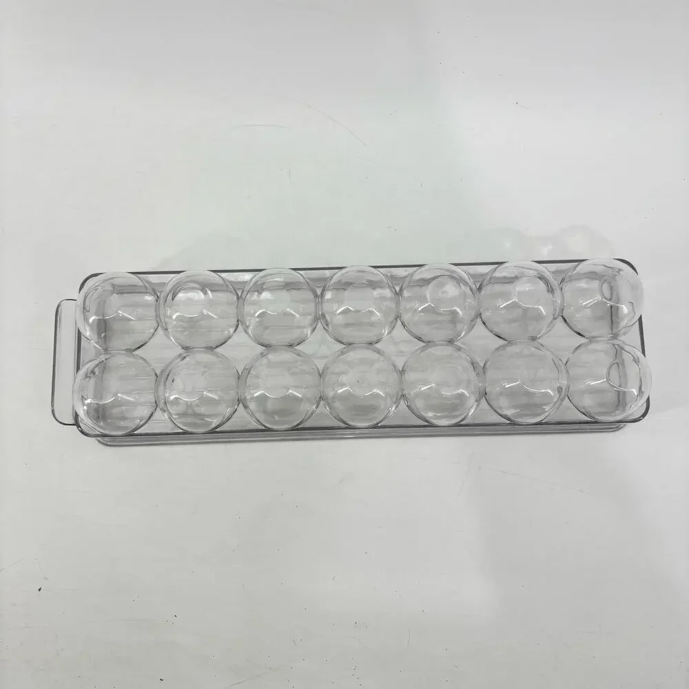 Egg Plastic Container Holder Refrigerator Holds 14 Clear Storage